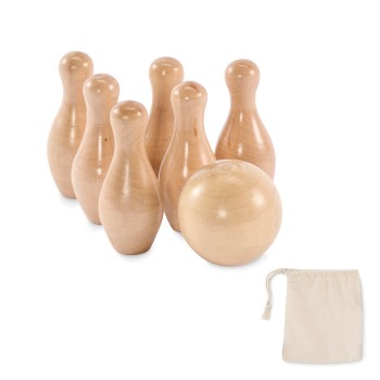 BOLITO - Mini set da bowling in legno di