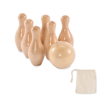 BOLITO - Mini set da bowling in legno di
