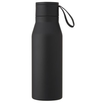 Borraccia in acciaio inossidabile da 500 ml con isolamento sottovuoto in rame, coperchio e cinturino in finta pelle Ljungan