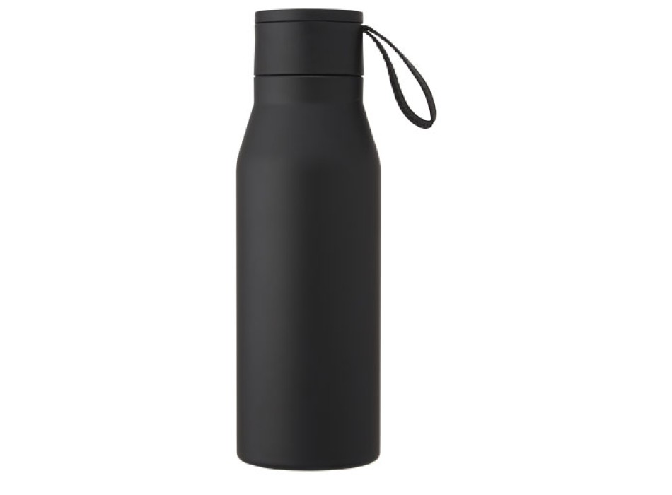 Borraccia in acciaio inossidabile da 500 ml con isolamento sottovuoto in rame, coperchio e cinturino in finta pelle Ljungan