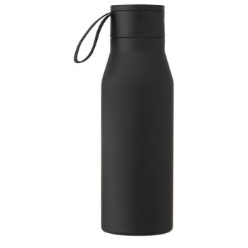 Borraccia in acciaio inossidabile da 500 ml con isolamento sottovuoto in rame, coperchio e cinturino in finta pelle Ljungan