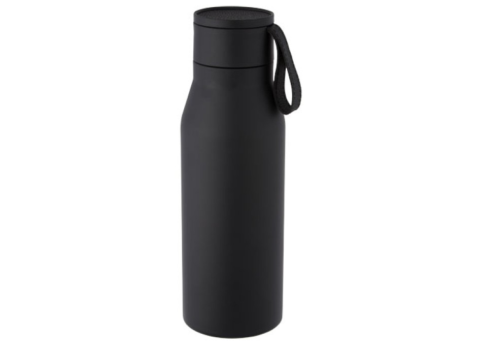 Borraccia in acciaio inossidabile da 500 ml con isolamento sottovuoto in rame, coperchio e cinturino in finta pelle Ljungan