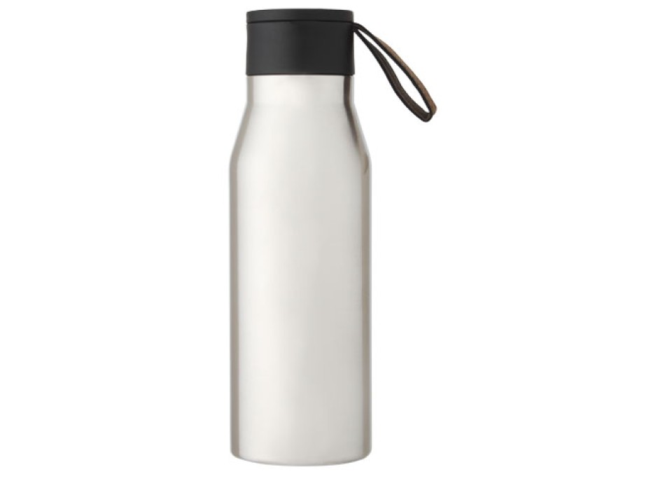 Borraccia in acciaio inossidabile da 500 ml con isolamento sottovuoto in rame, coperchio e cinturino in finta pelle Ljungan