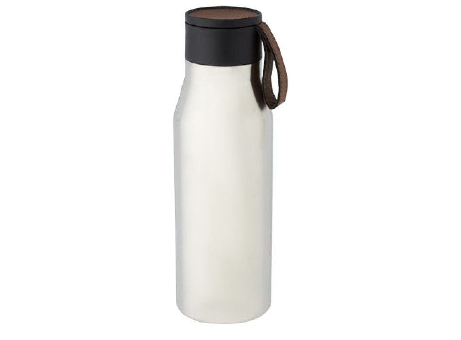 Borraccia in acciaio inossidabile da 500 ml con isolamento sottovuoto in rame, coperchio e cinturino in finta pelle Ljungan
