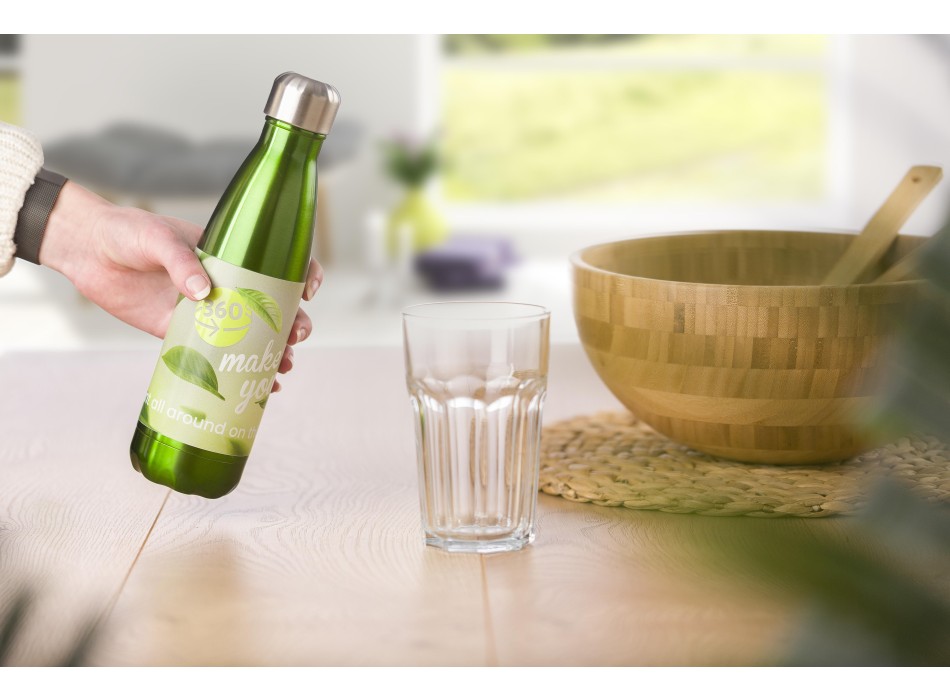 Borraccia in acciaio inox, singola parete, capacità 650 ml Sumatra