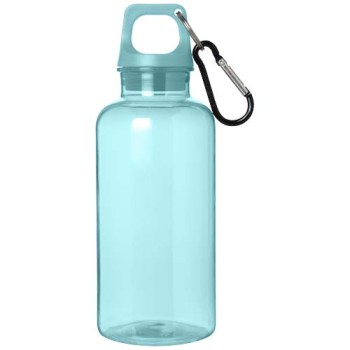 Borraccia in plastica riciclata certificata RCS da 400 ml con moschettone Oregon
