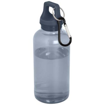 Borraccia in plastica riciclata certificata RCS da 400 ml con moschettone Oregon