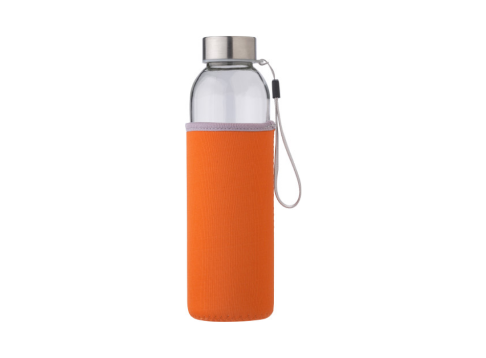 Borraccia in vetro, include custodia in neoprene, 500 ml
