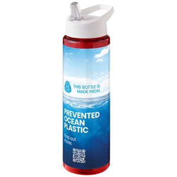 Borraccia sportiva da 850 ml con coperchio con beccuccio H2O Active® Eco Vibe 