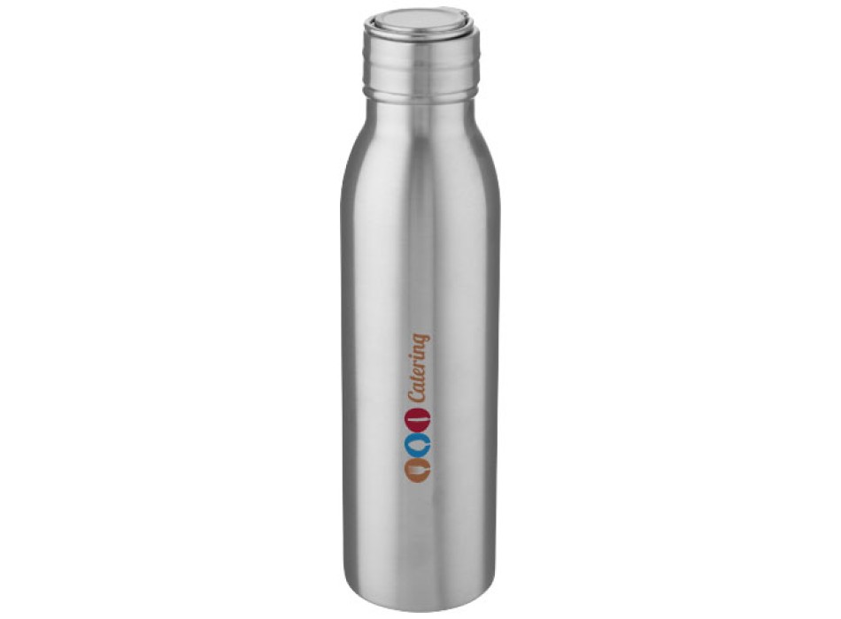 Borraccia sportiva Harper da 700 ml in acciaio inossidabile con anello in metallo