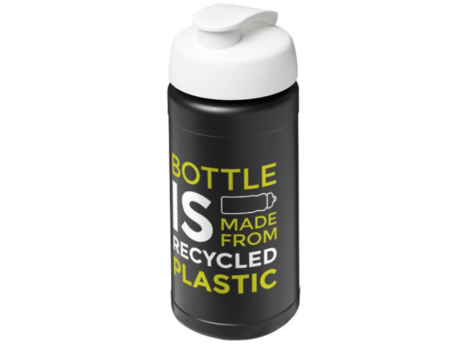 Borraccia sportiva in materiale riciclato con coperchio a scatto da 500 ml Baseline