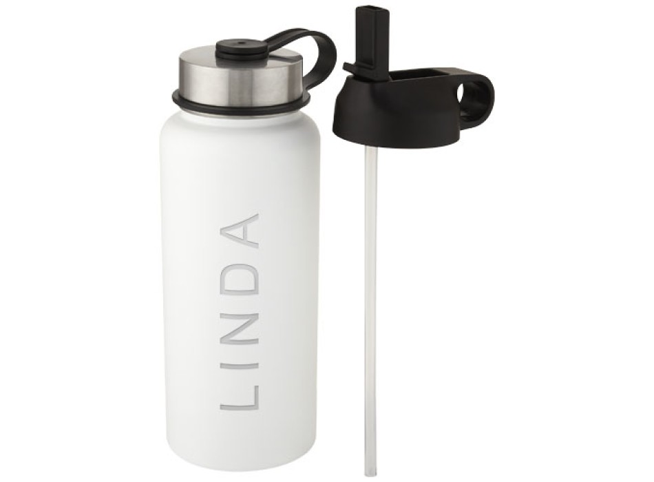 Borraccia sportiva Supra da 1l con isolamento sottovuoto in rame con 2 coperchi