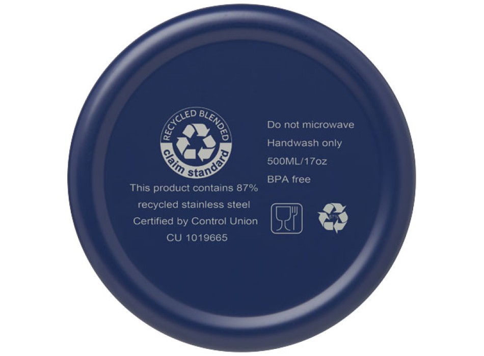 Borraccia termica con isolamento sottovuoto in rame e acciaio inossidabile riciclato certificato RCS da 500 ml Vasa