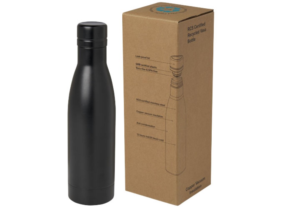 Borraccia termica con isolamento sottovuoto in rame e acciaio inossidabile riciclato certificato RCS da 500 ml Vasa