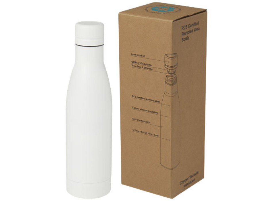 Borraccia termica con isolamento sottovuoto in rame e acciaio inossidabile riciclato certificato RCS da 500 ml Vasa