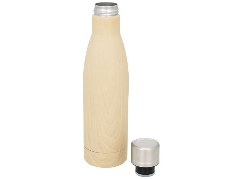 Borraccia termica con isolamento sottovuoto in rame effetto legno da 500 ml Vasa
