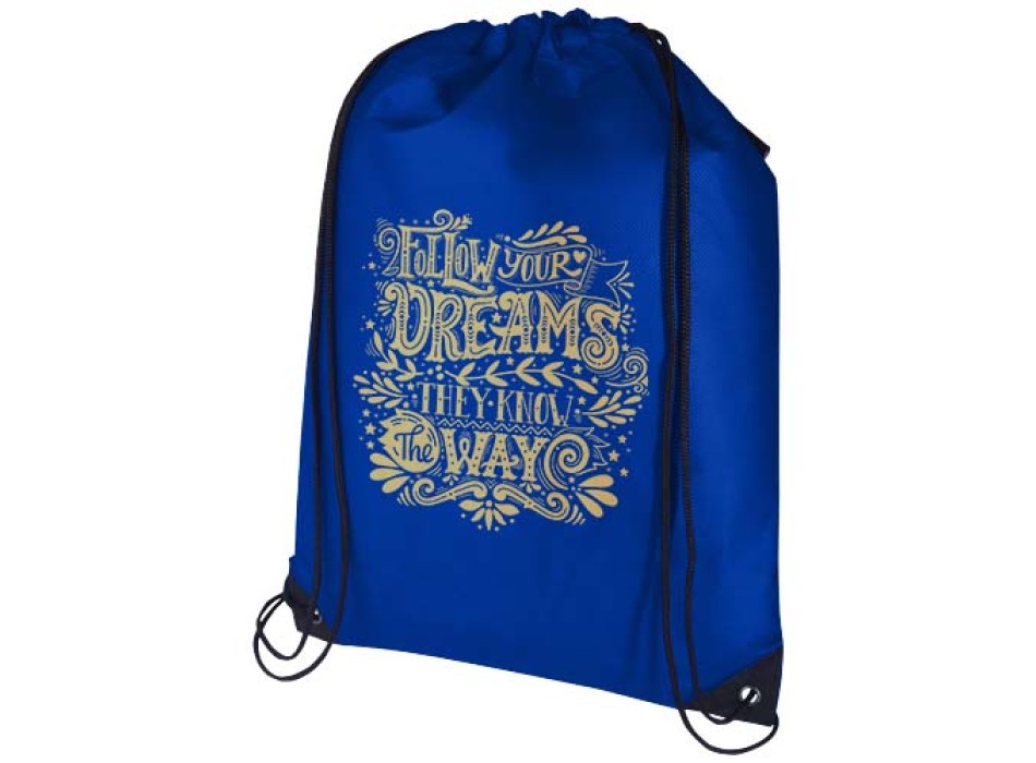 Borsa con coulisse in tessuto non tessuto riciclato certificato GRS Evergreen - 5L