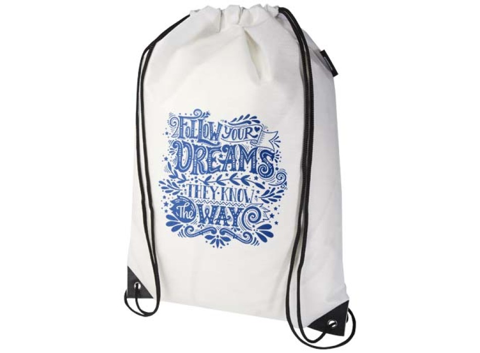 Borsa con coulisse in tessuto non tessuto riciclato certificato GRS Evergreen - 5L