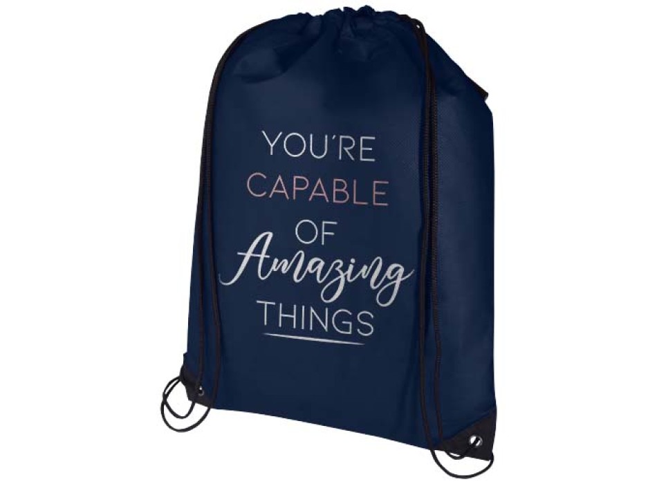 Borsa con coulisse in tessuto non tessuto riciclato certificato GRS Evergreen - 5L
