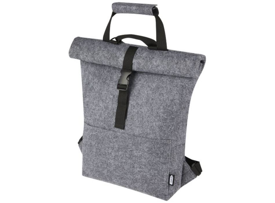 Borsa per bicicletta con chiusura arrotolabile in feltro riciclato GRS Felta - 13L
