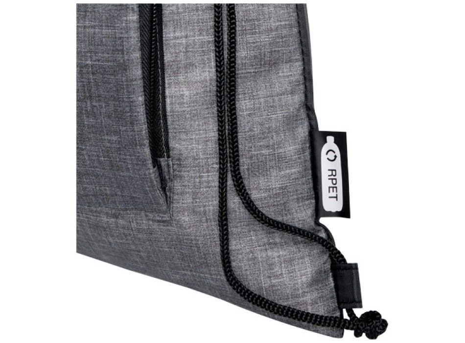 Borsa pieghevole con coulisse in materiale riciclato Ash - 7L