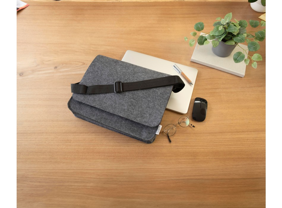Borsa portacomputer in feltro rPET Layla