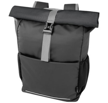 Borsa roll-top per bicicletta impermeabile in materiale riciclato certificato GRS per portatile da 15" Aqua
