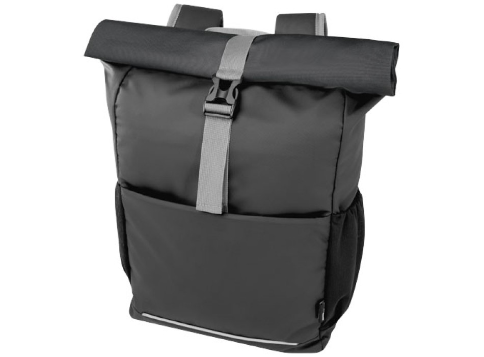 Borsa roll-top per bicicletta impermeabile in materiale riciclato certificato GRS per portatile da 15" Aqua