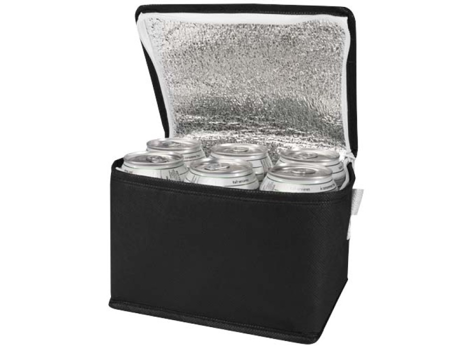 Borsa termica con capacità per 6 lattine in tessuto non tessuto riciclato certificato GRS Spectrum - 4L