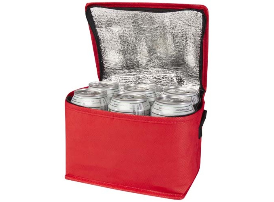 Borsa termica con capacità per 6 lattine in tessuto non tessuto riciclato certificato GRS Spectrum - 4L