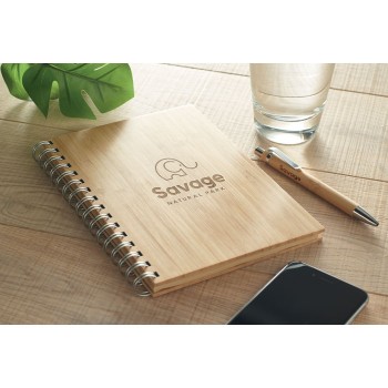 BRAM - Notebook A5 in bamboo rilegato