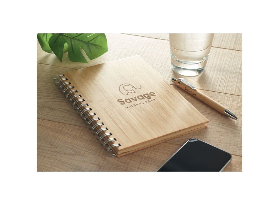BRAM - Notebook A5 in bamboo rilegato