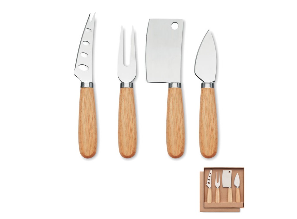 CAMEMBERT - Set di 4 coltelli da formaggio