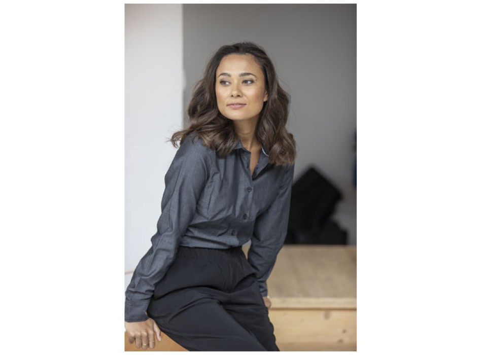 Camicia a maniche lunghe da donna in tessuto biologico Cuprite
