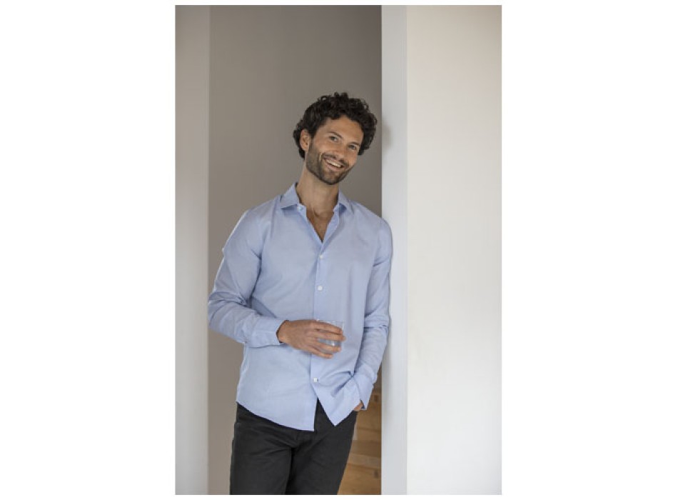 Camicia a maniche lunghe da uomo in tessuto biologico Cuprite
