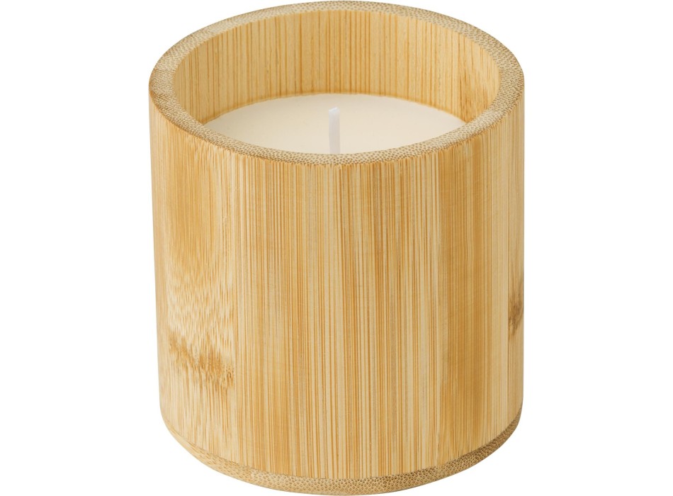 Candela in bambù con cera vegetale Eli