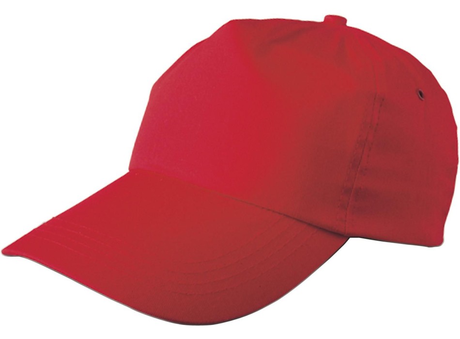 Cappellino 5 pannelli, in cotone Lisa