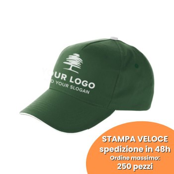 Cappellino 5 pannelli, in cotone