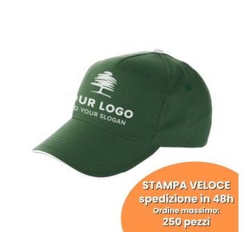 Cappellino 5 pannelli, in cotone