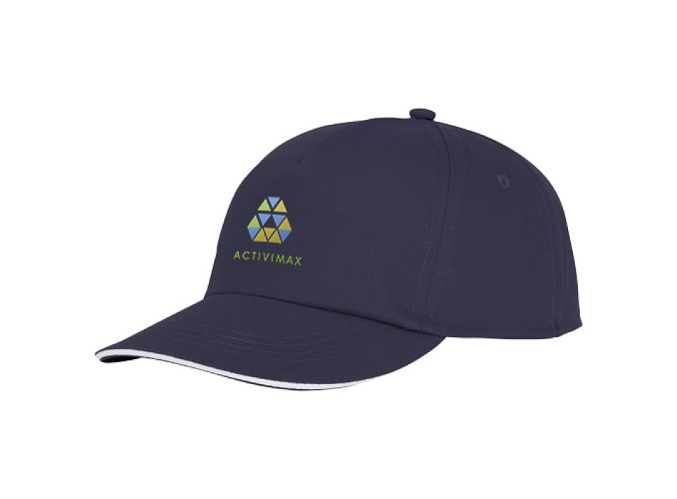 Cappellino con visiera sandwich Styx a 5 pannelli