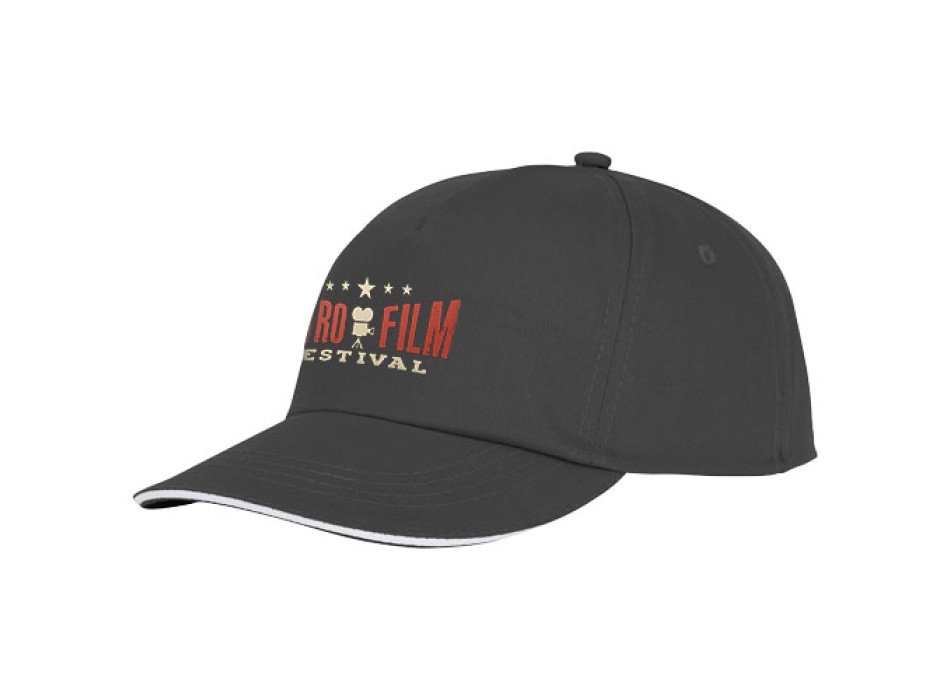 Cappellino con visiera sandwich Styx a 5 pannelli
