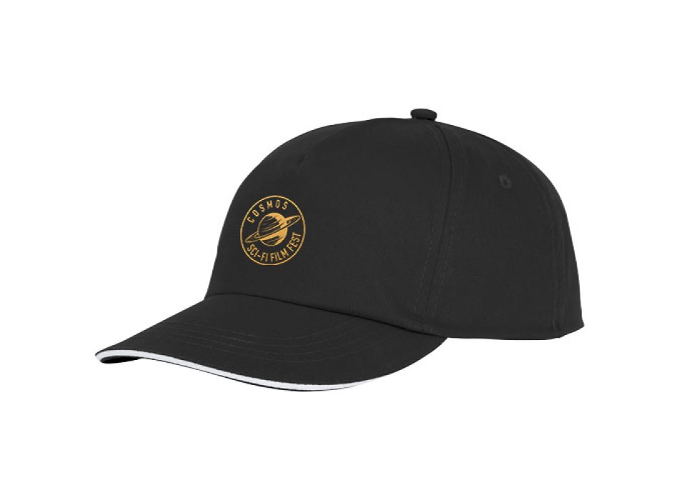 Cappellino con visiera sandwich Styx a 5 pannelli