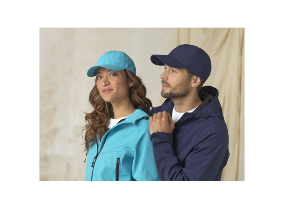 Cappellino cool-fit a 6 pannelli in materiale riciclato certificato GRS Mica