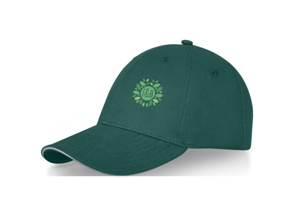 Cappellino Darton a 6 pannelli con visiera a sandwich
