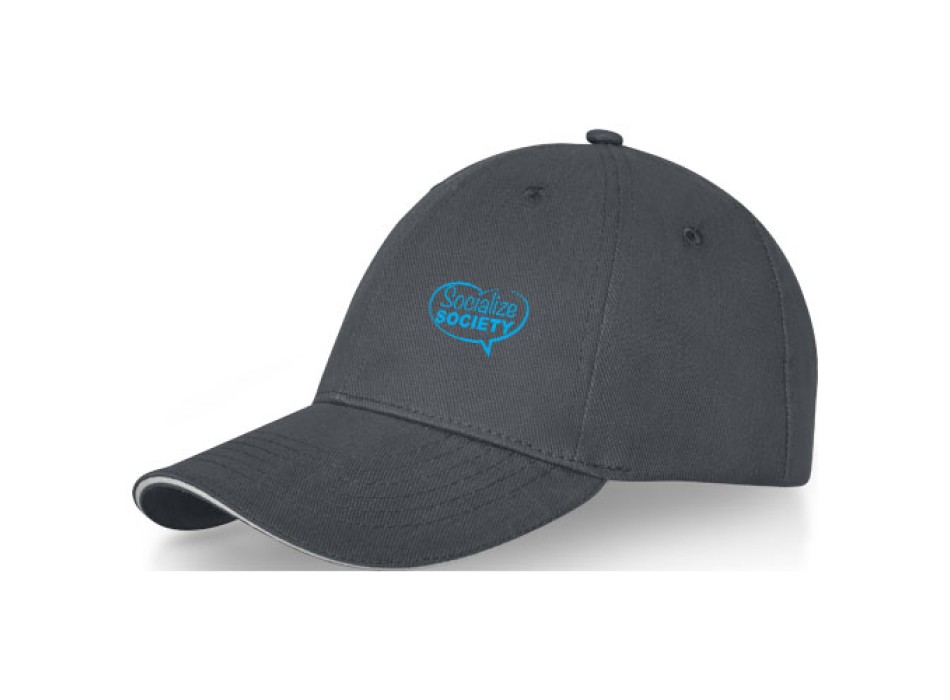 Cappellino Darton a 6 pannelli con visiera a sandwich