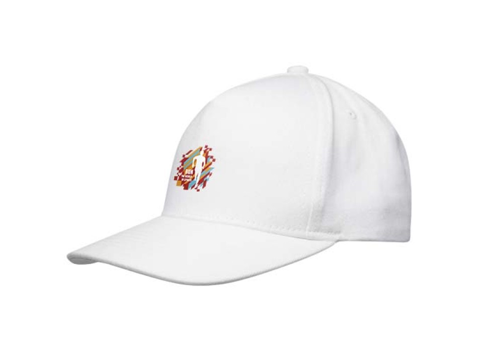 Cappellino in tessuto riciclato Aware™ a 5 pannelli Onyx
