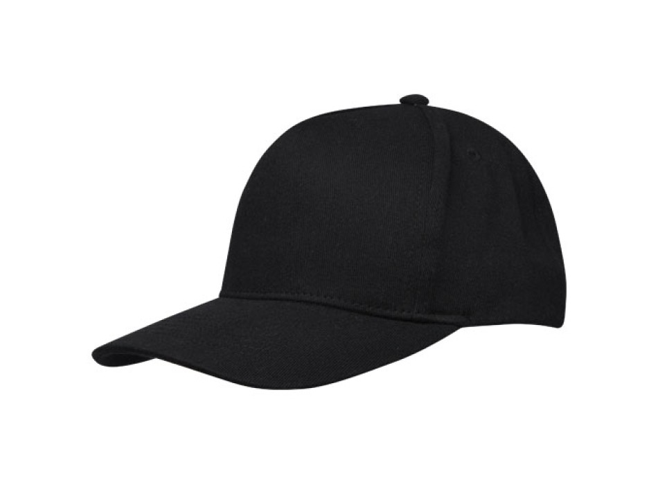 Cappellino in tessuto riciclato Aware™ a 5 pannelli Onyx