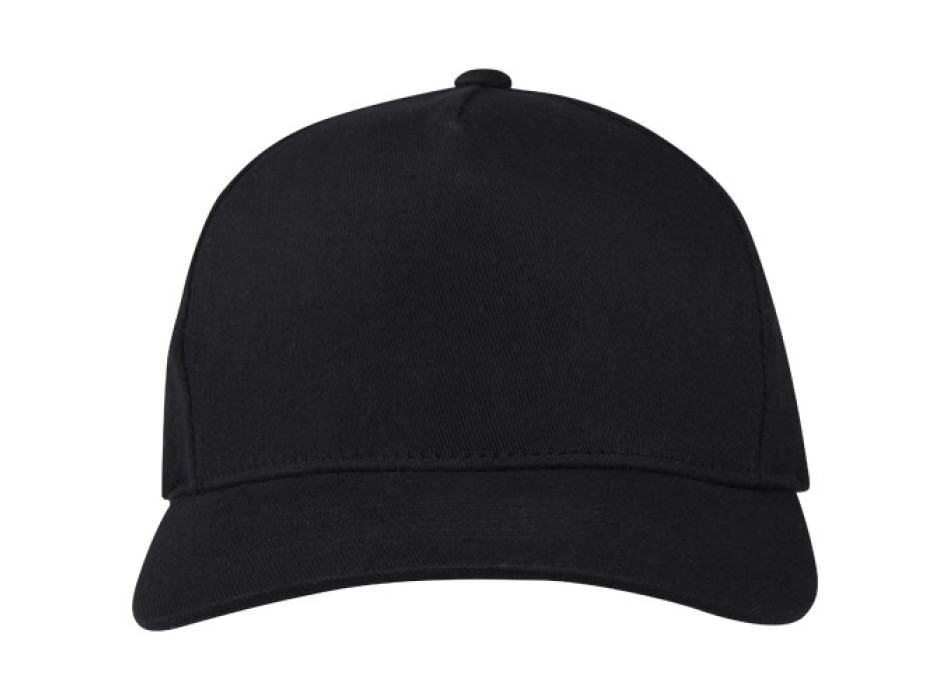 Cappellino in tessuto riciclato Aware™ a 5 pannelli Onyx