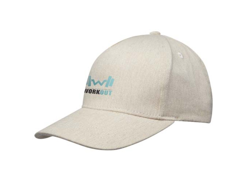 Cappellino in tessuto riciclato Aware™ a 5 pannelli Onyx