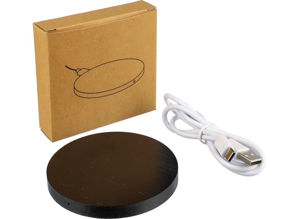 Caricabatterie wireless in bamboo Fernando